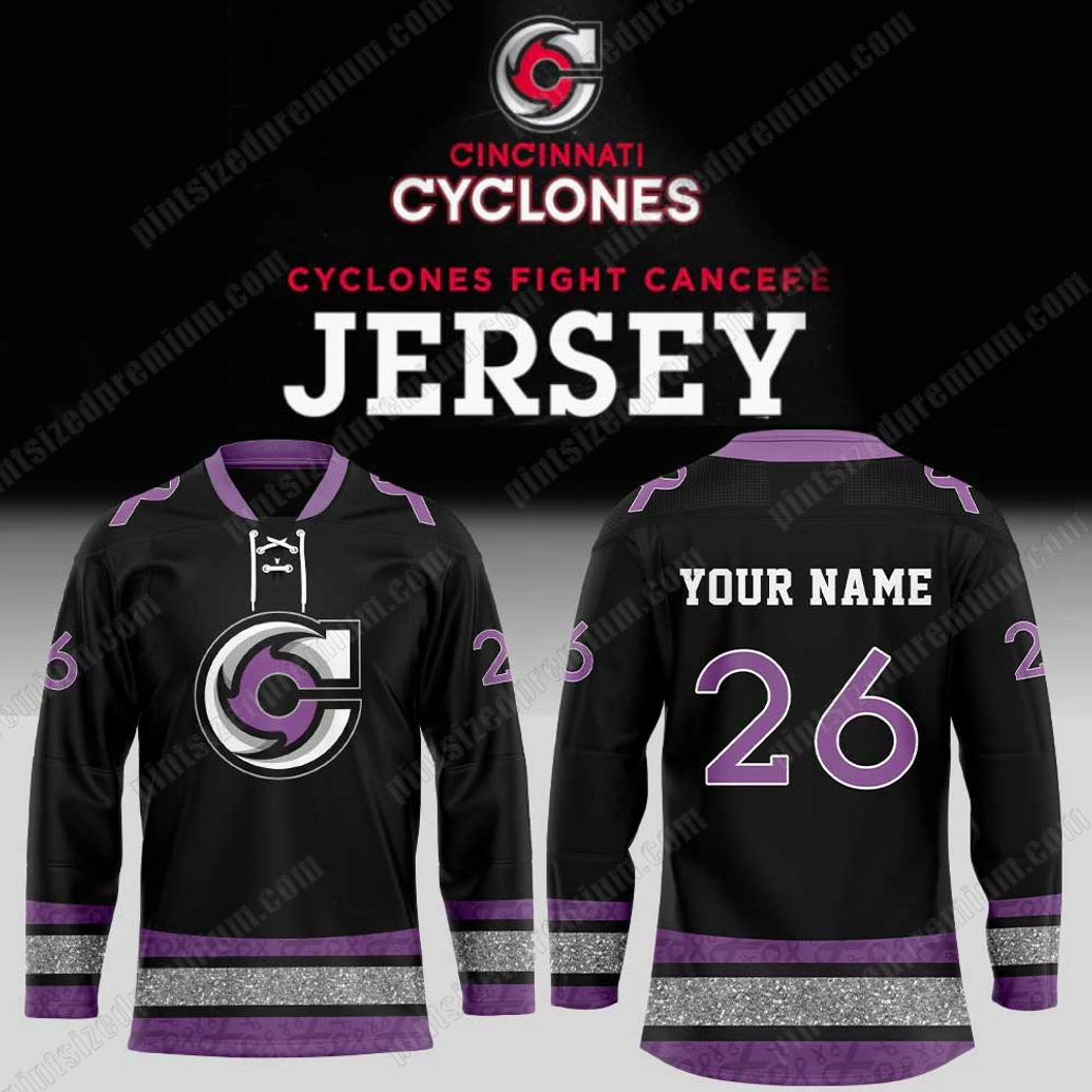 Cincinnati Cyclones Fight Cancer 2025 Limited Hockey Jersey Cincinnati Cyclones Fight Cancer 2025 Limited Hockey Jersey