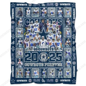 Dallas Cowboys 2025 Go Cowboys Forever Quilt Blanket