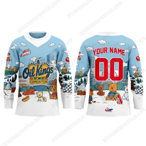 Edmonton Oil Kings 2025 Teddy Bear Toss Custom Hockey Jersey