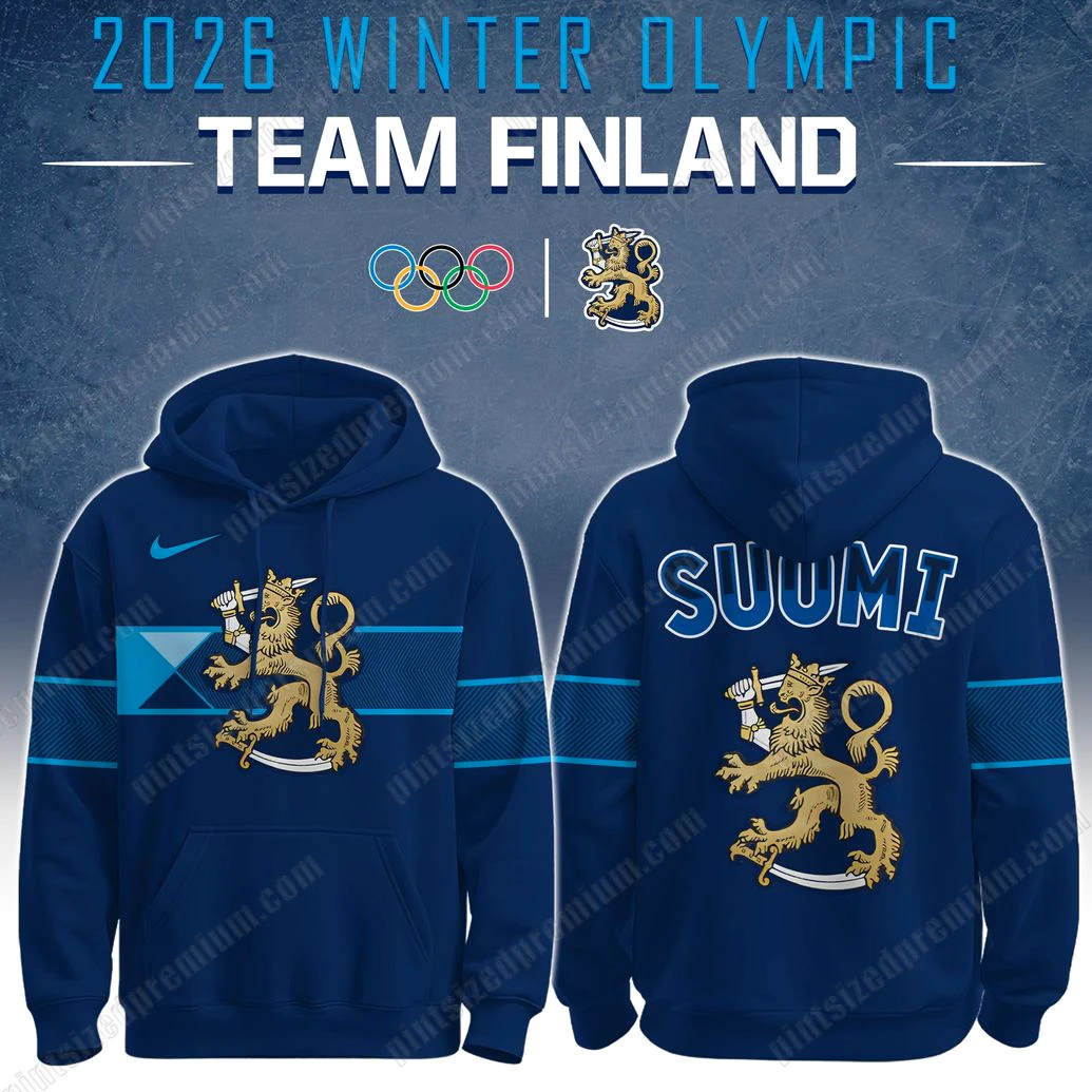 Finland National 2026 Olympic Navy Hoodie Finland National 2026 Olympic Navy Hoodie