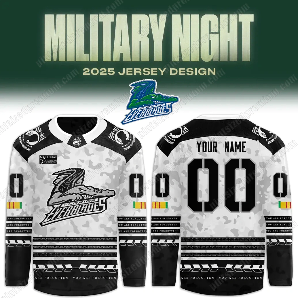 Florida Everblades x Military Night 2025-26 Hockey Jersey Florida Everblades x Military Night 2025-26 Hockey Jersey