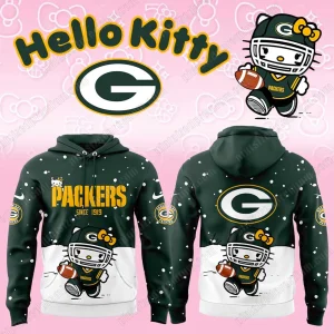 Green Bay Packers x Hello Kitty 2025 Since 1919 Hoodie Cap