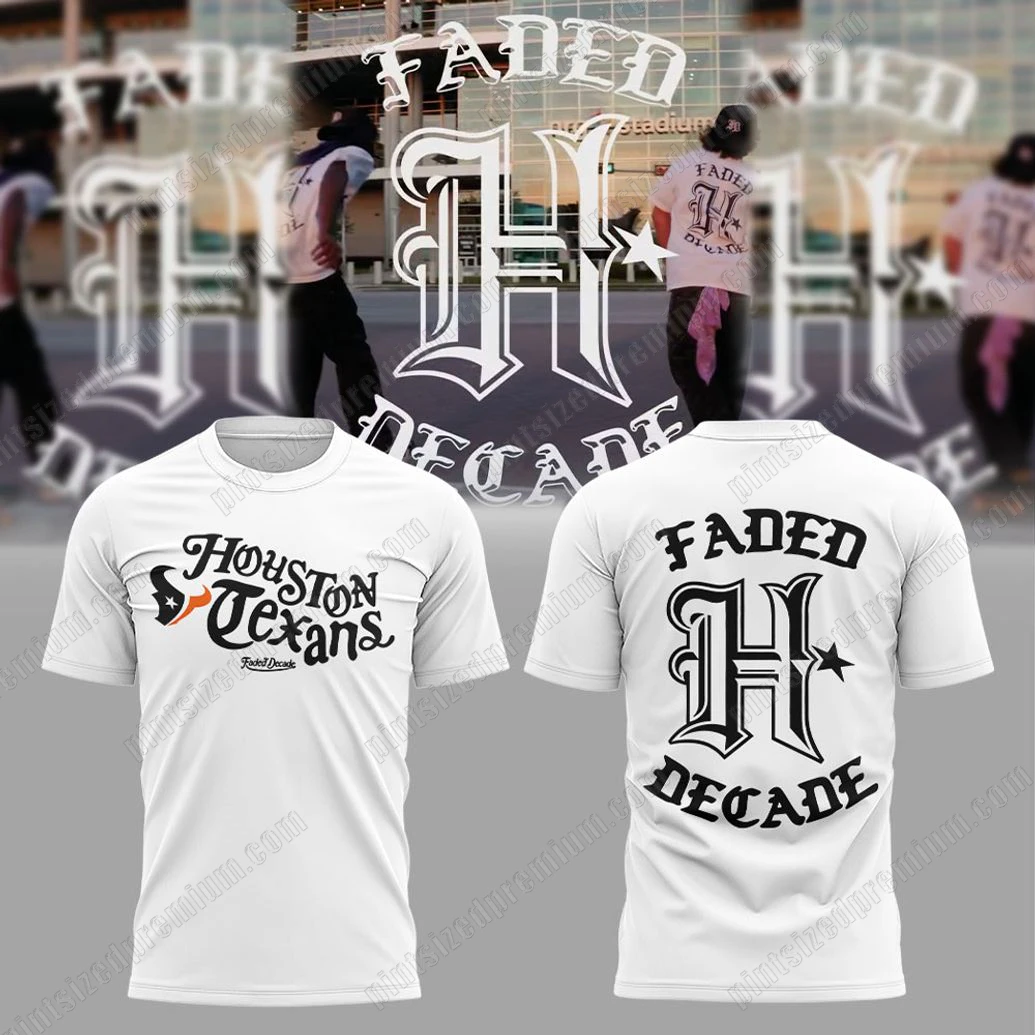 H Texans Faded Decade Merch Drop 2025 T-Shirt H Texans Faded Decade Merch Drop 2025 T-Shirt