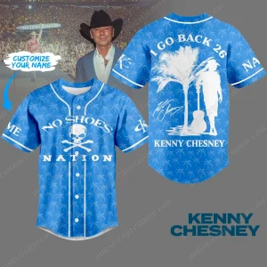 Kenny Chesney I Go Back 26 No Shoes Nation Baseball Jersey