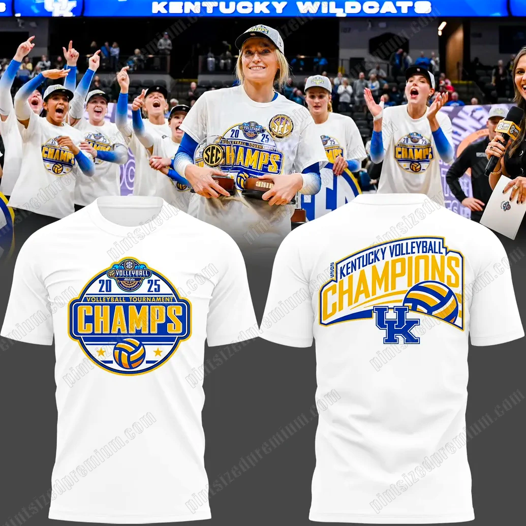 Kentucky Wildcats 2025 SEC Women Volleyball Champions T-Shirt Kentucky Wildcats 2025 SEC Women Volleyball Champions T-Shirt