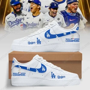 Los Angeles Dodgers 2025 World Series Champs For Fans Air Force 1 Shoes