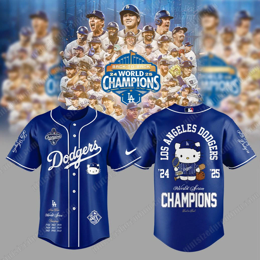 Los Angeles Dodgers x Kitty 2025 World Series Champions Jersey Los Angeles Dodgers x Kitty 2025 World Series Champions Jersey