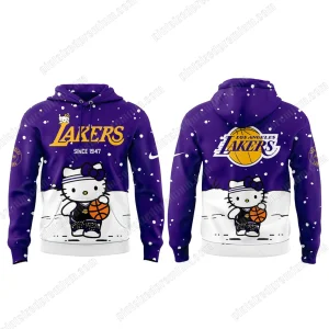 Los Angeles Lakers x Hello Kitty 2025 Since 1947 Hoodie Cap