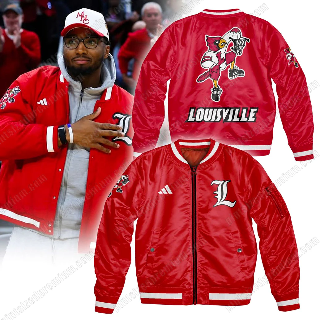 Louisville Cardinals Too Nice New 2025 Bomber Jacket Louisville Cardinals Too Nice New 2025 Bomber Jacket