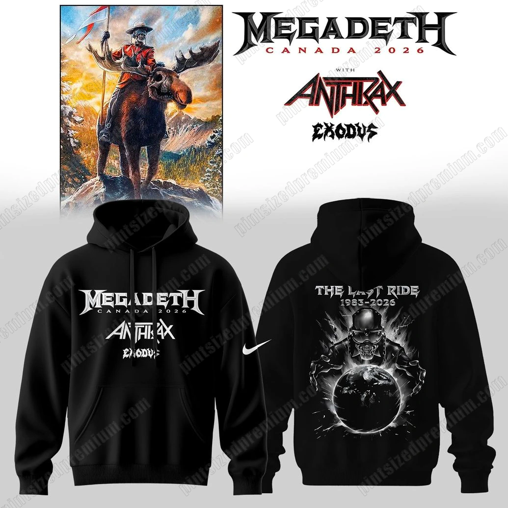 Megadeth Canada 2026 Tour Limited Hoodie Megadeth Canada 2026 Tour Limited Hoodie