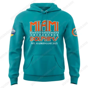 Miami Dolphins 2025 Madrid Game New Edition Hoodie