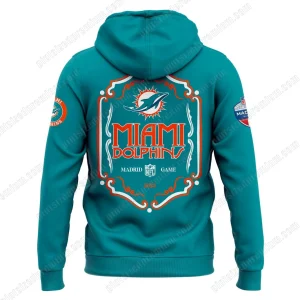 Miami Dolphins 2025 Madrid Game New Edition Hoodie
