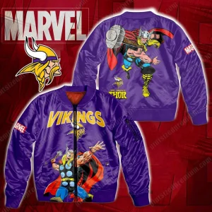 Minnesota Vikings Thor Marvel Bomber Jacket