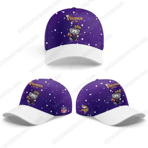 Minnesota Vikings x Hello Kitty 2025 Since 1933 Hoodie Cap