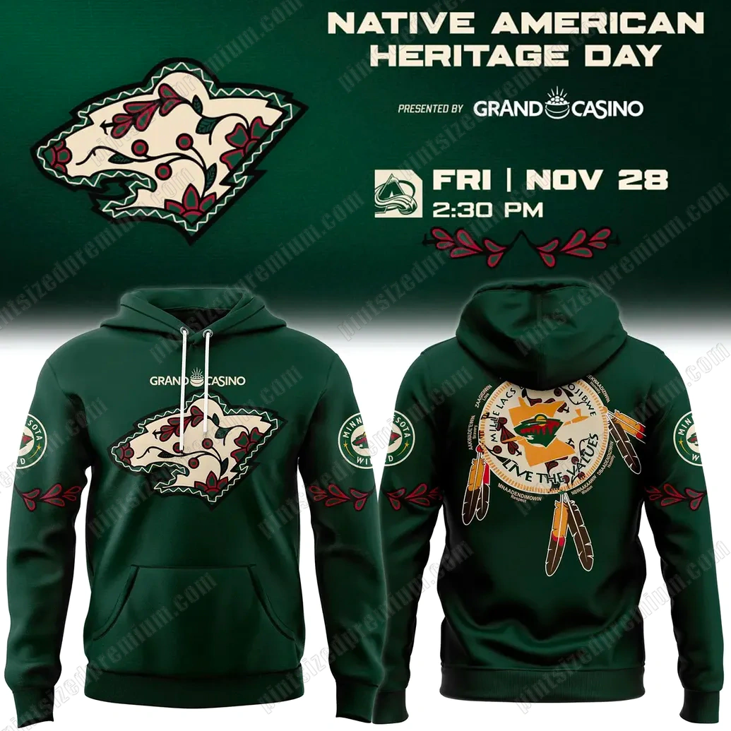 Minnesota Wild Native American Heritage Day 2025 Hoodie Minnesota Wild Native American Heritage Day 2025 Hoodie