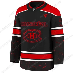 Montreal Canadiens Strangers Things Real Redline Hockey Jersey