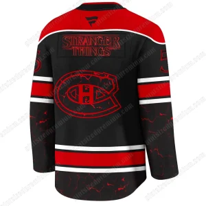 Montreal Canadiens Strangers Things Real Redline Hockey Jersey