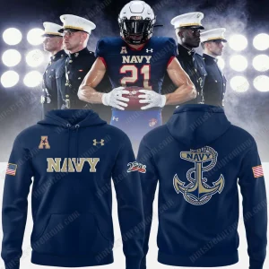 Navy Athletics Football 2025 Happy 250th Birthday US Marines Hoodie
