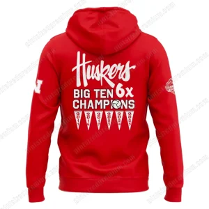 Nebraska Huskers 2025 Big Ten Champions Hoodie