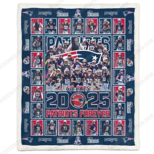 New England Patriots Go Pats 2025 Forever Fleece Blanket