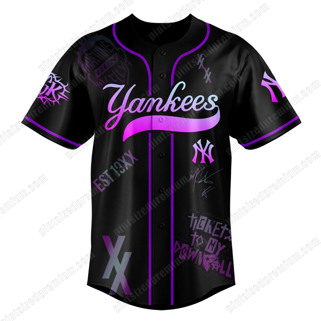 New York Yankees x Machine Gun Kelly Lost Americana Tour 2025 Limited Jersey New York Yankees x Machine Gun Kelly Lost Americana Tour 2025 Limited Jersey