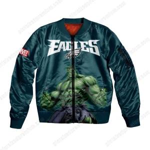 Philadelphia Eagles Hulk Marvel Bomber Jacket