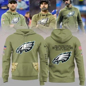 Philadelphia Eagles Salute To Service 2025 New Hoodie