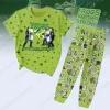 Elvis Presley Meets Go Packers Football Green Pajamas Set