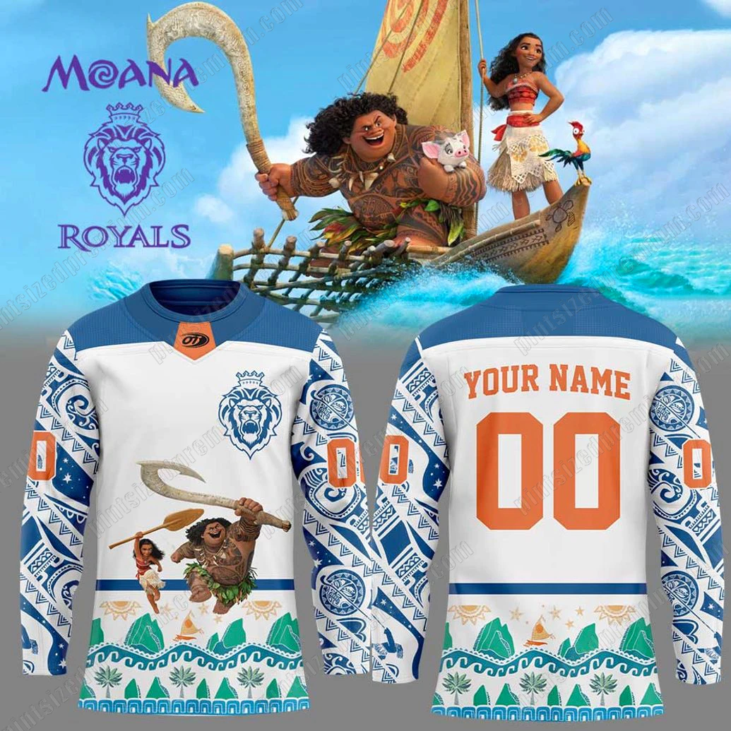 Reading Royals x Moana 2025 New Edition Hockey Jersey Reading Royals x Moana 2025 New Edition Hockey Jersey