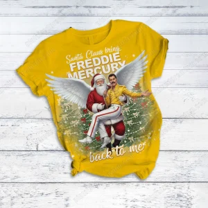 Santa Bring Freddie Mercury Back to Me Christmas Pajama Set