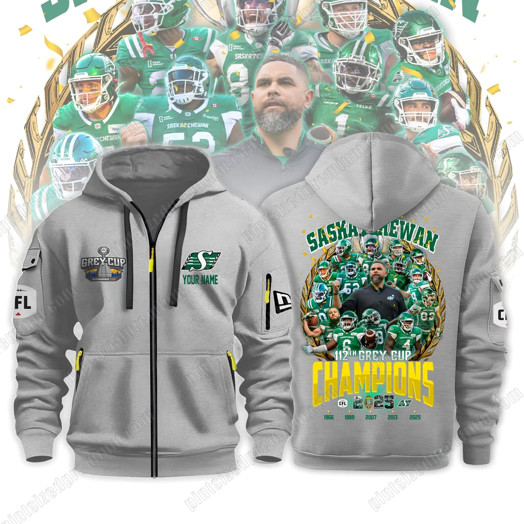 Saskatchewan Roughriders 112th Grey Cup Champions Hoodie Saskatchewan Roughriders 112th Grey Cup Champions Hoodie