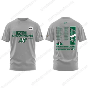 Saskatchewan Roughriders Grey Cup Champions 2025 T-Shirt