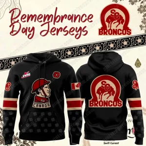 Swift Current Broncos Remembrance Day 2025 Limited Hoodie