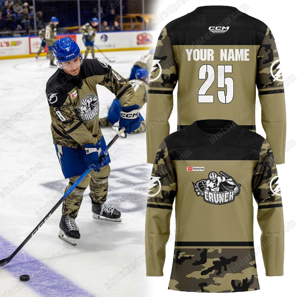 Syracuse Crunch Military Appreciation 2025 Game Hockey Jersey Syracuse Crunch Military Appreciation 2025 Game Hockey Jersey
