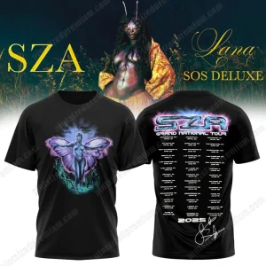SZA Grand Nation Tour 2025 SOS Deluxe Lana T-Shirt