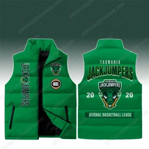 Tasmania JackJumpers Green Puffer Vest Jacket