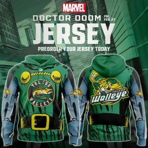 Toledo Walleye x Marvel Doctor Doom 2025 Hoodie