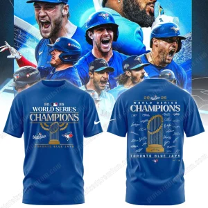 Toronto Blue Jays 2025 World Series Champions T-Shirt Jogger Cap Toronto Blue Jays 2025 World Series Champions T-Shirt Jogger Cap
