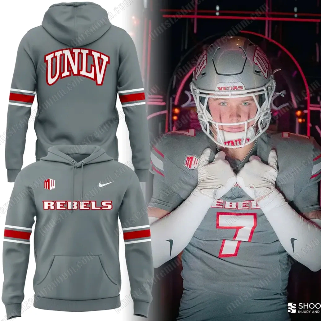 UNLV Rebels Football 2025 New Rivalry Uniform Hoodie UNLV Rebels Football 2025 New Rivalry Uniform Hoodie