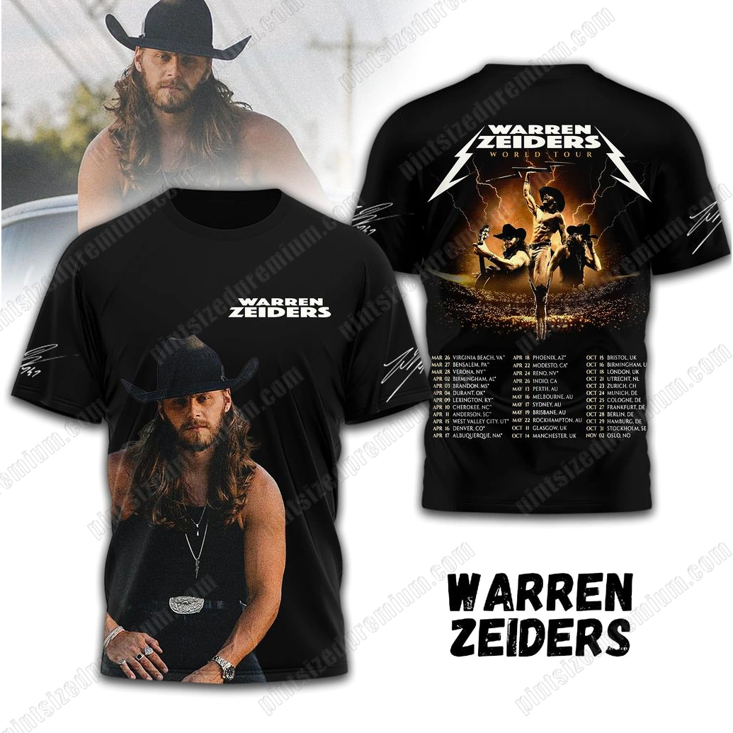 Warren Zeiders World Tour 2026 Limited T-Shirt Warren Zeiders World Tour 2026 Limited T-Shirt