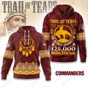 Washington Commanders Trail of Tears 2025 Limited Hoodie