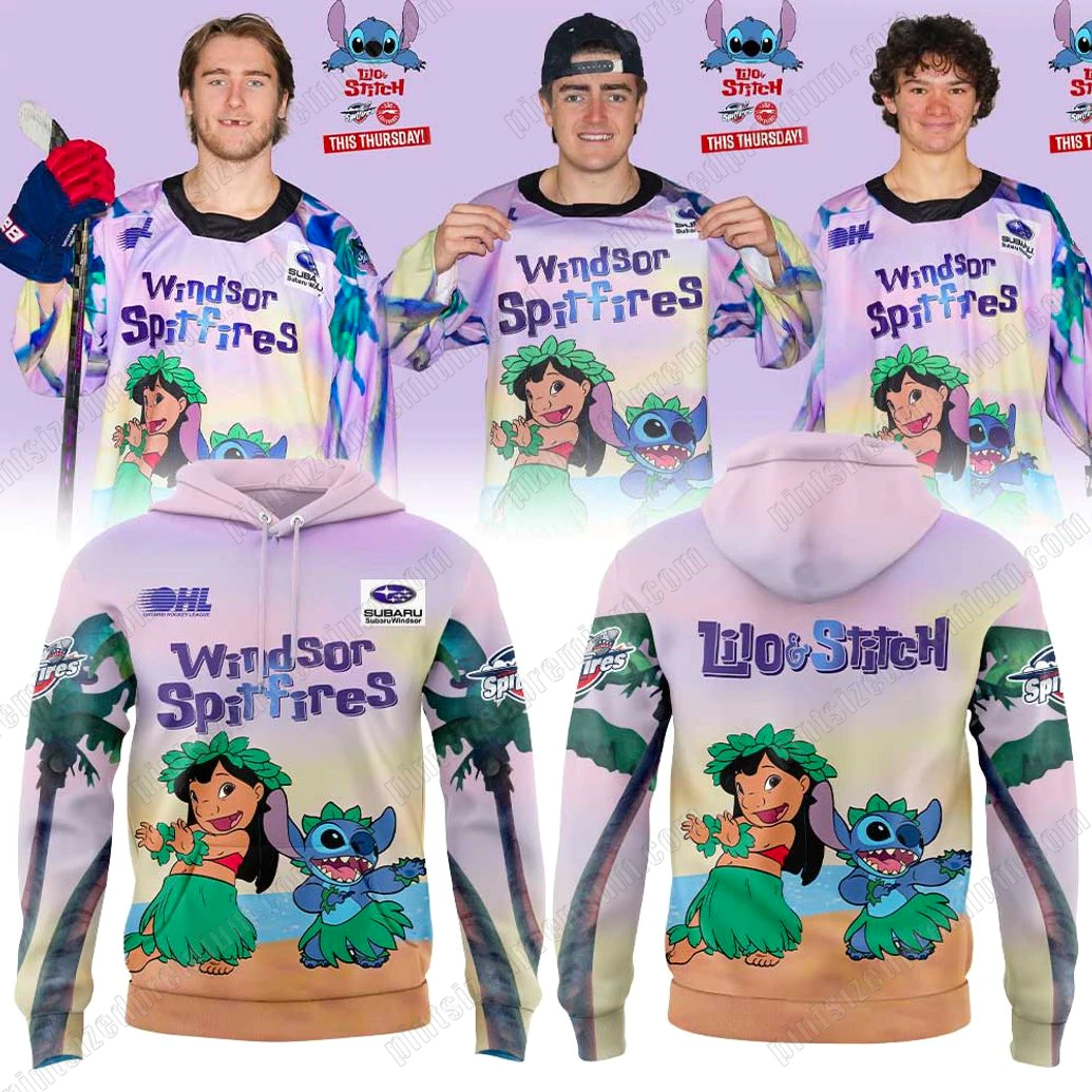 Windsor Spitfires x Lilo Stitch 2025 Limited Edition Hoodie Windsor Spitfires x Lilo Stitch 2025 Limited Edition Hoodie