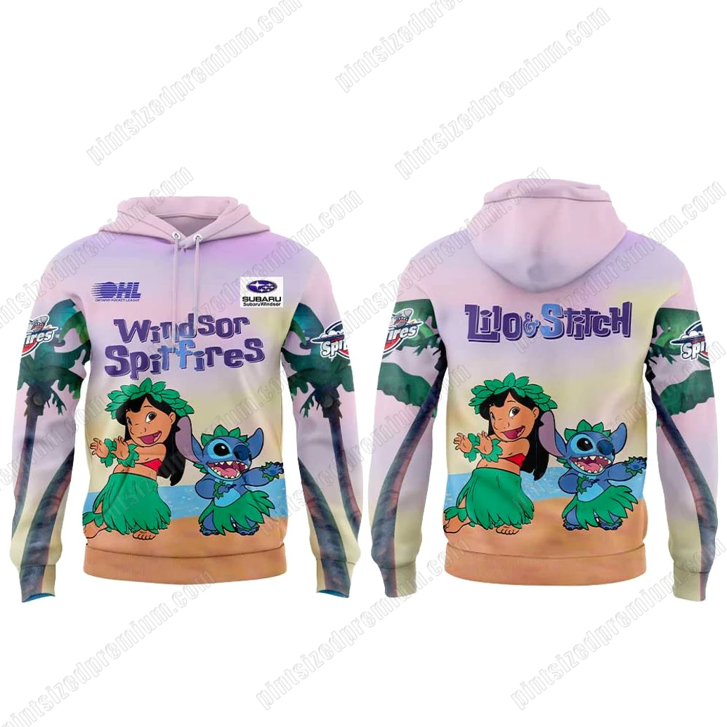 Windsor Spitfires x Lilo Stitch 2025 Limited Edition Hoodie Windsor Spitfires x Lilo Stitch 2025 Limited Edition Hoodie