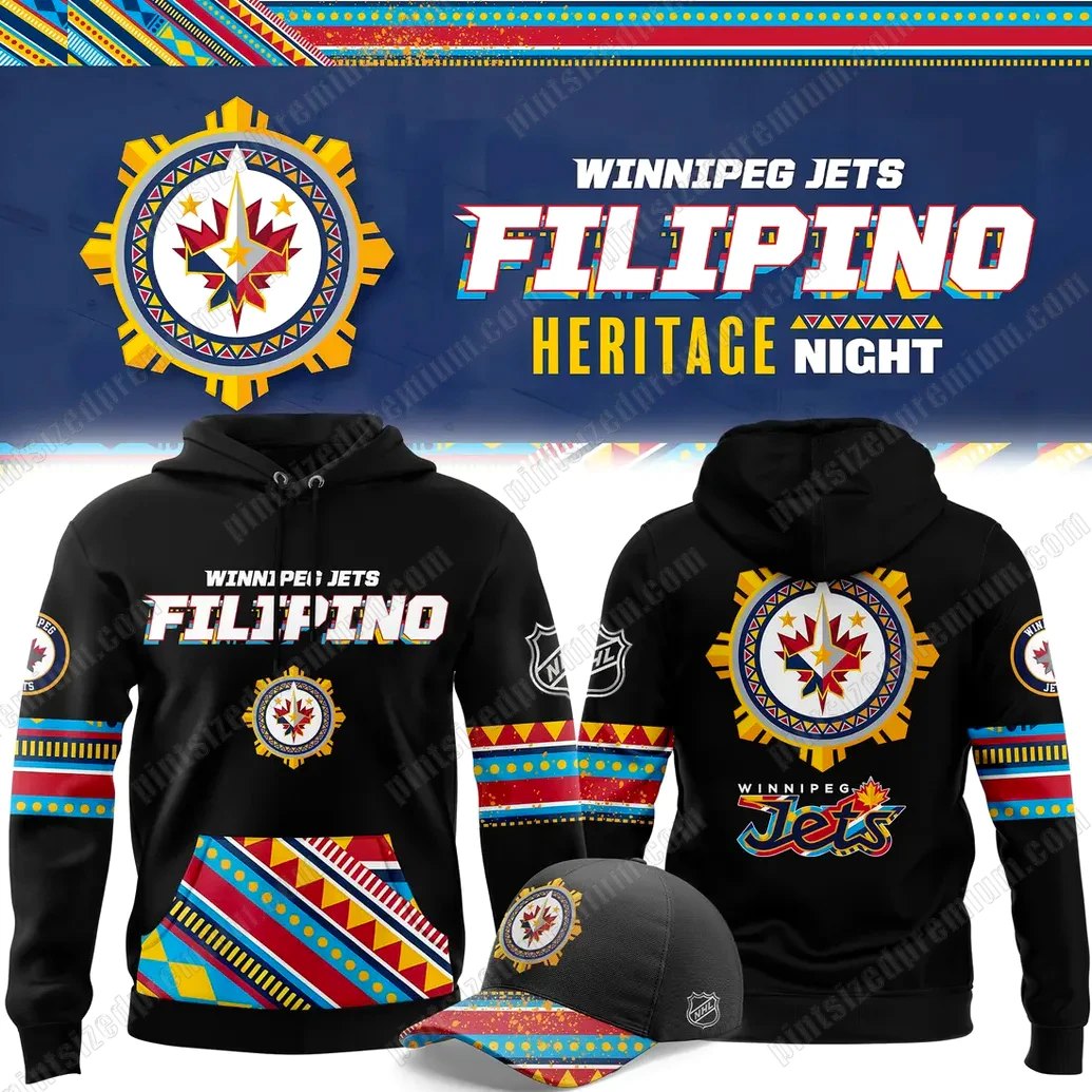 Winnipeg Jets 2025 Filipino Heritage Night Hoodie Winnipeg Jets 2025 Filipino Heritage Night Hoodie