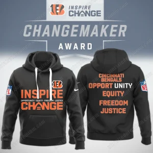 Cincinnati Bengals Inspire Change 2025 Freedom Hoodie