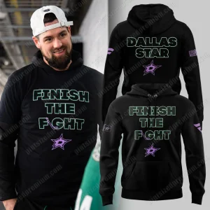 Dallas Stars Finish The Fight Black Hoodie Dallas Stars Finish The Fight Black Hoodie