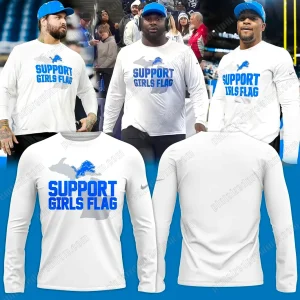 Detroit Lions Support Girls Flag 2025 Long Sleeve Shirt Detroit Lions Support Girls Flag 2025 Long Sleeve Shirt