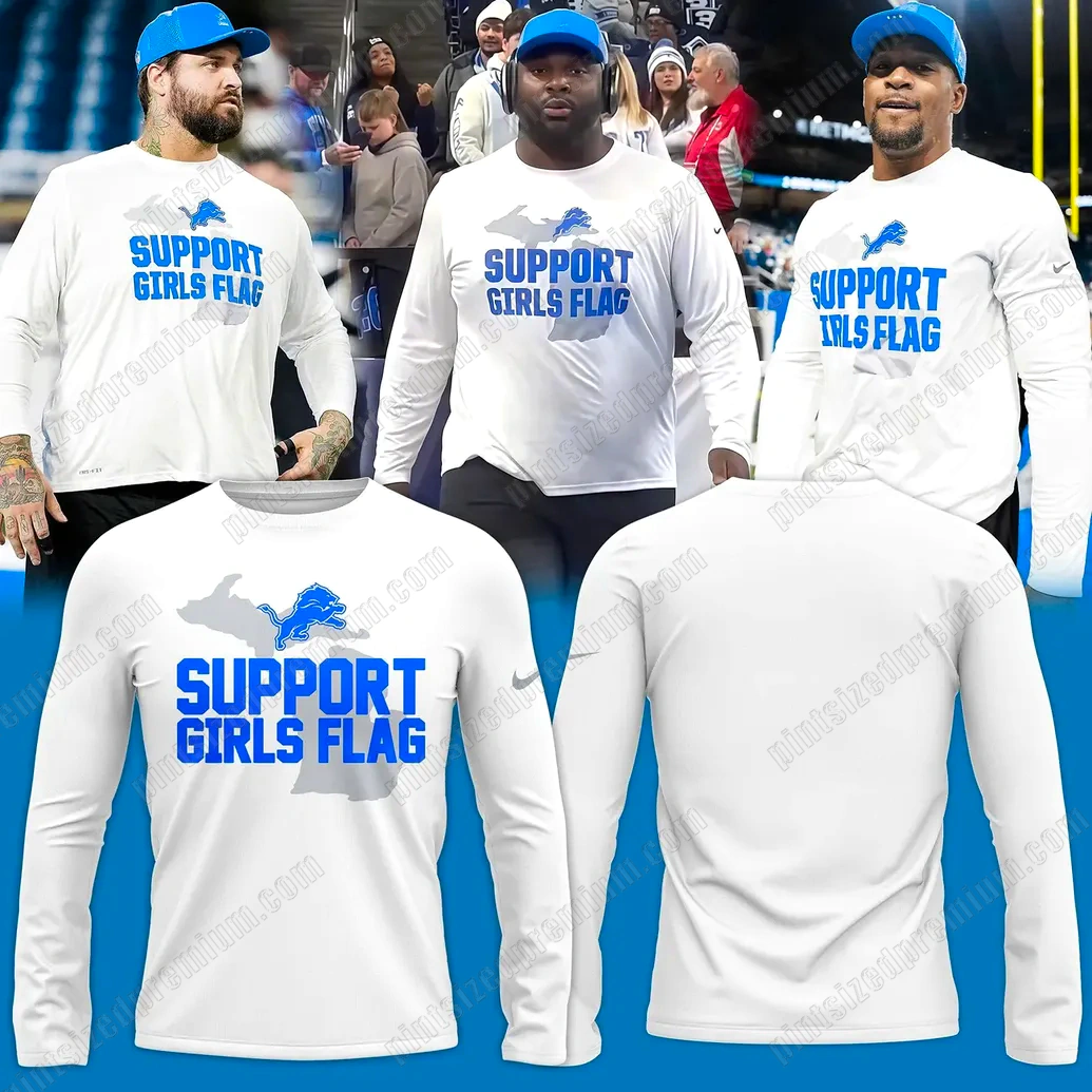 Detroit Lions Support Girls Flag 2025 Long Sleeve Shirt Detroit Lions Support Girls Flag 2025 Long Sleeve Shirt