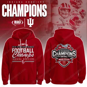 Indiana Hoosiers 2025 Champions Red Hoodie