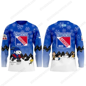Kitchener Rangers Peanuts And Snoopy For Fan Hockey Jersey